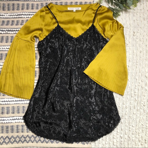 Vintage Black Rose Print Satin Slip w/ Lace Trim Sz L - Picture 2 of 16